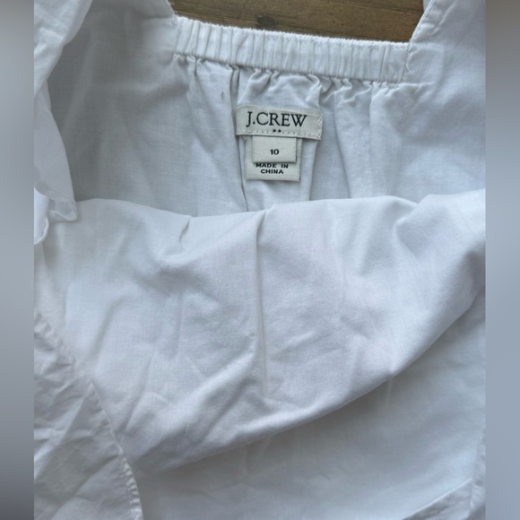 J Crew Women’s White Ruffle Shoulder Sundress Size 10 - Picture 3 of 8